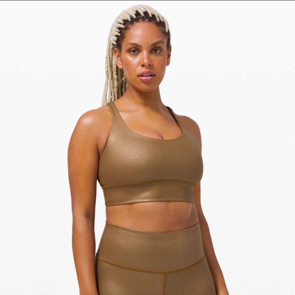 Lululemon Special Edition Foil Gold Sports Bra